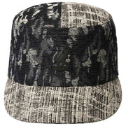 Czapka wojskowa Kangol Denim Mashup - czarna, stebnowana
