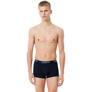 Lacoste Stretch Cotton 3 Pack Trunks - Navy/Green/Red