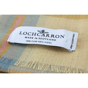 Szalik Locharron of Scotland Alba Cornish Fine Merino - żółty/jasnoniebieski