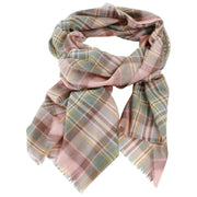Szalik Locharron of Scotland Alba Dundee Fine Merino - różowy/szary/żółty