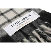 Locharron of Scotland Beau MacFarlane Modern Tartan Cashmere Scarf - Black/White