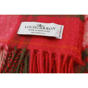 Koc myśliwski Locharron of Scotland Borders Locharron z owczej wełny - różowy