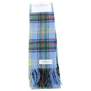 Szalik z owczej wełny Locharron of Scotland Bowhill Bell of Borders - niebieski