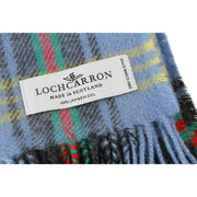 Szalik z owczej wełny Locharron of Scotland Bowhill Bell of Borders - niebieski