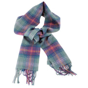 Locharron of Scotland Bowhill Hame Lambswool Tartan Scarf - Green/Blue/Yellow