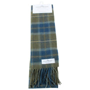 Szalik z owczej wełny Locharron of Scotland Bowhill Scottish Borderland - Oliwkowy/Granatowy
