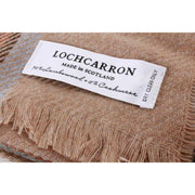 Luksusowy szalik Locharron of Scotland Brock Stewart Dress Eden - beżowy/pomarańczowy