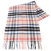 Locharron of Scotland Darwin Thomson Modern Tartan Oversized Lambswool Scarf - Camel Beige/Black/Blue