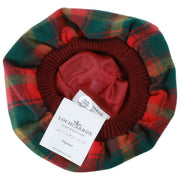 Locharron of Scotland Maple Leaf Lambswool Tam - czerwony/zielony