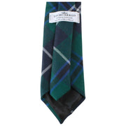 Nowoczesny krawat w kratę Locharron of Scotland Reiver Douglas - granatowy/ciemnozielony