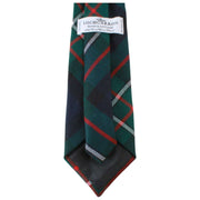 Nowoczesny krawat w kratę Locharron of Scotland Reiver Ferguson - granatowy/zielony/czerwony