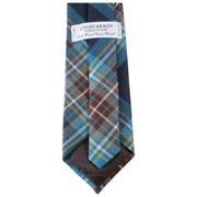 Nowoczesny krawat w kratę Locharron of Scotland Reiver Holyrood - niebieski