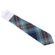 Nowoczesny krawat w kratę Locharron of Scotland Reiver Holyrood - niebieski