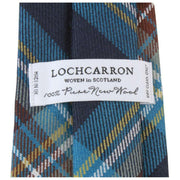 Nowoczesny krawat w kratę Locharron of Scotland Reiver Holyrood - niebieski