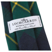 Nowoczesny krawat w kratę Locharron of Scotland Reiver Johnstone - ciemnozielony/granatowy