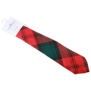 Nowoczesny krawat w kratę Locharron of Scotland Reiver Kerr - czerwono-zielony