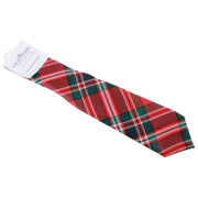 Nowoczesny krawat w kratę Locharron of Scotland Reiver MacFarlane - czerwony/zielony/biały