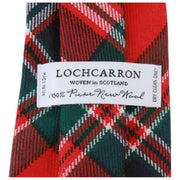 Nowoczesny krawat w kratę Locharron of Scotland Reiver MacFarlane - czerwony/zielony/biały