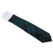 Nowoczesny krawat w kratę Locharron of Scotland Reiver MacKay - zielony/granatowy