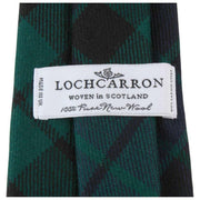 Nowoczesny krawat w kratę Locharron of Scotland Reiver MacKay - zielony/granatowy