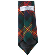Nowoczesny krawat w kratę Locharron of Scotland Reiver MacLellan - granatowy/zielony/czerwony
