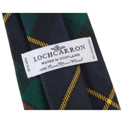 Nowoczesny krawat w kratę Locharron of Scotland Reiver MacLeod Of Harris - granatowy/zielony