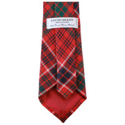 Nowoczesny krawat w kratę Locharron of Scotland Reiver MacRae - czerwono-zielony