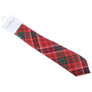 Nowoczesny krawat w kratę Locharron of Scotland Reiver MacRae - czerwono-zielony