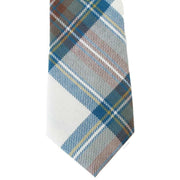 Locharron of Scotland Reiver Stewart Blue Dress Tartan Tie - White/Blue/Brown