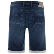 Spodenki jeansowe MAC Jeans Jog'N Light Sweat - ciemnoniebieskie, sprane w stylu vintage