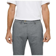 Spodnie MAC Jeans Lennox Woolly Herringbone – Jasnoszary Burzowy