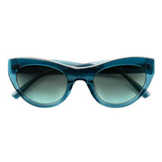 MessyWeekend Donna Sunglasses - Monochrome Blue/Gradient Green