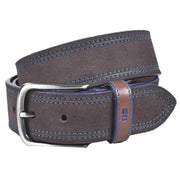 Miguel Bellido Sports Suede Leather Belt - Dark Brown