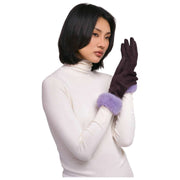 Rękawiczki Powder Bettina ze sztucznego zamszu - Damson Purple