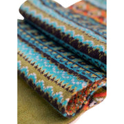 Przytulny szalik Powder Fair Isle – mieszanka turkusu
