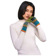 Rękawiczki Powder Fair Isle – mieszanka dżinsów
