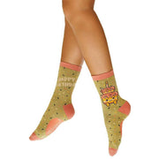 Powder Happy Birthday Tiered Cutie Ankle Socks - Sage Green