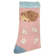 Powder Happy Hedgehog Cosy Socks - Petal Pink