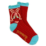 Powder Letter A Ankle Socks - Berry Red