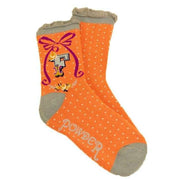 Powder Letter F Ankle Socks - Satsuma Orange