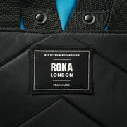 Roka Bantry B Small Creative Waste Two Tone Recycled Nylon Backpack - Black/Sea Port Blue