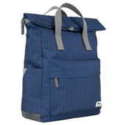 Roka Canfield B Medium Recycled Canvas Backpack - Dark Wash Denim Blue