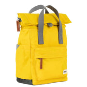 Roka Canfield B Small Sustainable Nylon Backpack - Mustard Yellow