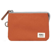 Roka Carnaby Small Recycled Canvas Wallet - Pumpkin Orange