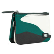 Roka Carnaby Small Urban Rose Camo Recycled Canvas Wallet - Green/White/Black