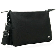 Roka Carnaby XL All Black Recycled Canvas Crossbody Bag - Ash Black