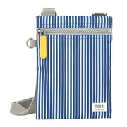 Roka Chelsea Hickory Stripe Recycled Canvas Pocket Sling Bag - Blue/White