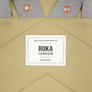 Roka Finchley A Medium Recycled Canvas Backpack - Khaki Green