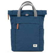 Roka Finchley A Small Sustainable Canvas Backpack - Deep Blue