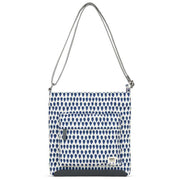 Roka Kennington B Medium Denim Rain Recycled Canvas Crossbody Bag - Blue/White